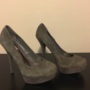 Steve Madden Gray Platform Heels
